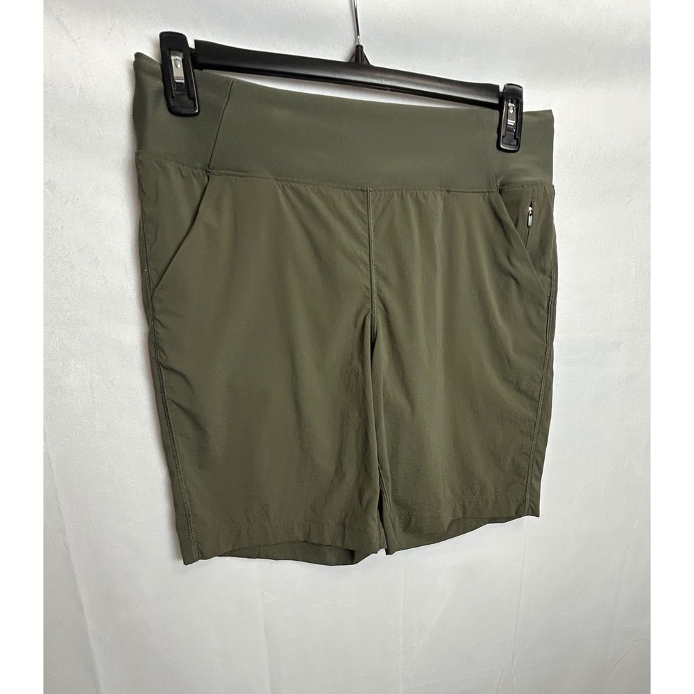 Prana Halle Shorts II Olive Green Hiking Outdoor Stretch Women Large 1971231 - Picture 9 of 11